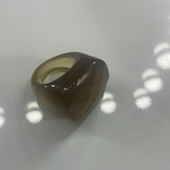 Smokey Quartz Cocktail, Faceted Gemstone, Chunky Ring, Size 9.5 - Picture 5 of 6